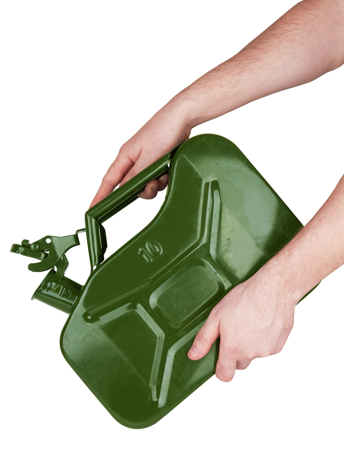 Green gasoline canister